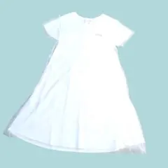 JILLSTUART ホワイトワンピース　レース　ロゴ刺繍　Fのサムネイル