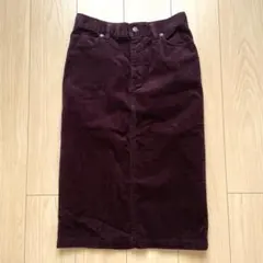 無印良品　ストレッチコーデュロイ　ナロースカート　S