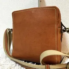 【廃盤✨トーンオイルヌメ/ヴィンテージ】土屋鞄　ショルダーバッグ　スクエア　本革のサムネイル