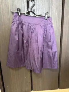 パープル フレアスカート XS ナチュラルビューティーベーシック