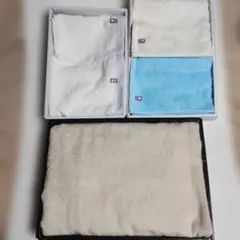 【新品・未使用】ウチノ、今治タオル　バスタオル１枚　フェイス３枚 ウォッシュ１枚