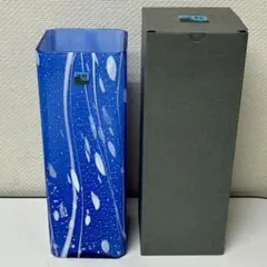 未使用　津軽びいどろ　角型花瓶　　26318