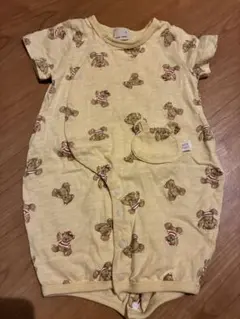 petit main クマ柄ロンパース