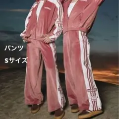 重盛さとみ adidas ジャージ上下セット ピンク ベロア - メルカリ