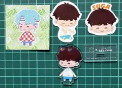 スシロー SUGA ステッカー、ピック、アクスタセット