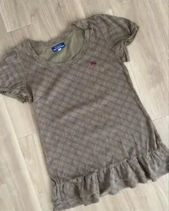 美品✨ バーバリーブルーレーベル チェック柄 半袖チュニック ワンピース38