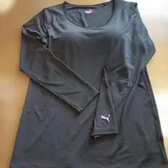 PUMA ブラックカップ付き 長袖Tシャツ M