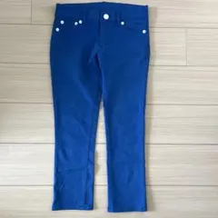 青色 ブルー　7部丈ズボン