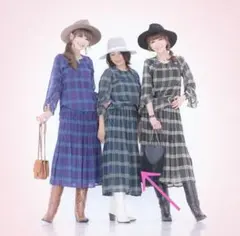 ＆Love甘さ際立つハートプリントワンピース 5部袖Lサイズ新品ネイビー 