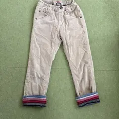 ベージュ コーデュロイ ストレートパンツ