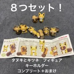 【値下げ】タヌキとキツネ　フィギュアキーホルダー