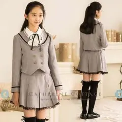 キャサリンコテージ 卒業式 セーラーカラーダブルボタンスーツ セット