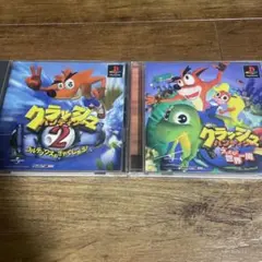 クラッシュ・バンディクー2 クラッシュ・バンディクー3 2本組　取説に使用感あり