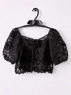 W CLOSET ボレロ　ブラック レース 半袖 トップス　夏服のサムネイル