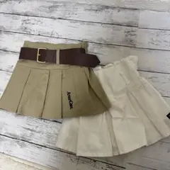 ANNA GIRL ベージュ ホワイト スカート セット　XS