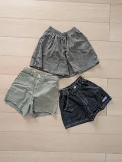 女の子ショートパンツ3点セット140-Sサイズrepipi・LOVE RABBY