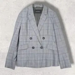 グリーンレーベルリラクシング ダブル ジャケット グレンチェック 38 グレー