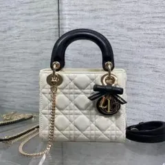 キルティングバッグ アイボリー・ブラック