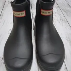 HUNTER ブラック ショートレインブーツ
