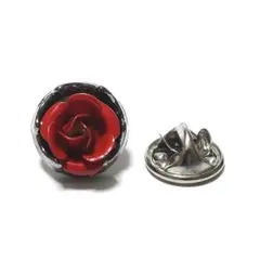 pin-2169　ラペルピン★ピンズ　薔薇　バラ　ローズ　花　フラワー　レッド