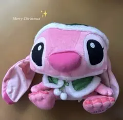 美品✨️スティッチ エンジェルぬいぐるみ 大 ピンク タグ付き 未使用 サンタ帽子