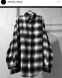 cafe &Barrow チェックネルシャツ　Lサイズ