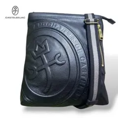 美品✨ カステルバジャック ショルダーバッグ ボディバッグ ブラック レザー