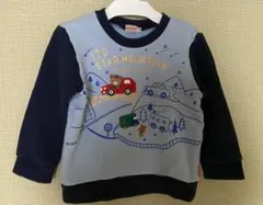 ミキハウス トレーナー 100cm 車柄 男の子 長袖