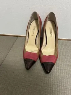 スエード　ハイヒール24センチ　ピンク・赤