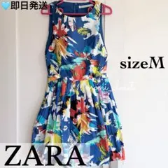 ZARA ザラ TRAFALUC ノースリーブ ワンピース M コットン 古着