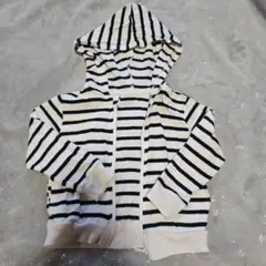 ボーダー柄 ジップアップパーカー