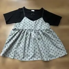 【新品】ドット柄キャミ＋半袖Tシャツ 120cm