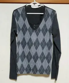 12/15までSALE!! BUONA GIORNATA アーガイルニット M