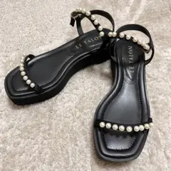 【美品】✨　LE TALON ルタロン　パールプラットサンダル　23.5㎝