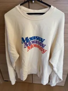 MOUSSY ロゴスウェット Fサイズ クリーム色