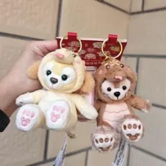 セール❣️上海ディズニーお正月　クッキーアンダッフィーぬいぐるみキーチェーンセット