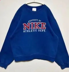 NIKE 青 トレーナー Lサイズ