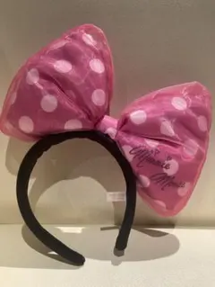 ミニーマウス リボンカチューシャ ピンク