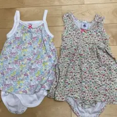 プチバトー　ロンパース　ワンピース　セット