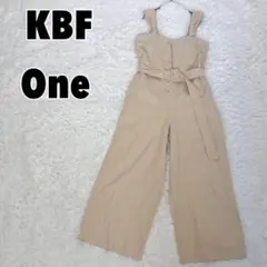 ♥KBF♥ ケービーエフ リネン混フロントボタンオールインワン