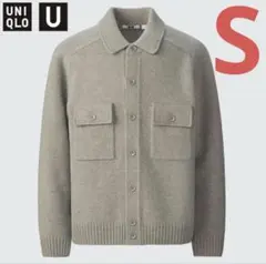 UNIQLO U　ユニクロ　ラムニットジャケット　グリーン　S　ルメール　ウール