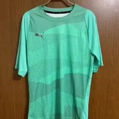 PUMA ライトグリーン 長袖シャツ