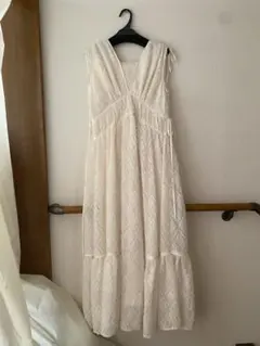 美品: SNIDEL アイボリー キャミワンピース ロング