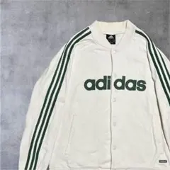 【激レア】00s adidas アディダス スウェット ホワイト グリーン