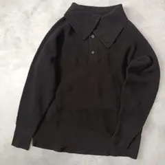 美品 グリーンレーベルリラクシング デザイン ネック プルオーバー ニット 春