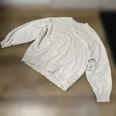 ライトグレー クルーネック トレーナー