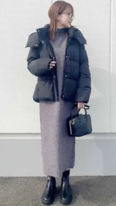 【完売品・匿名配送】GUヒートパデッドブルゾン 黒 XＸＬ ゆったりサイズ