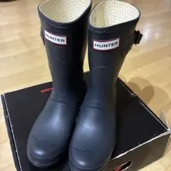 超‼︎目玉商品‼︎大人気HUNTERレインブーツ・黒「ラバーバッファ付き 
