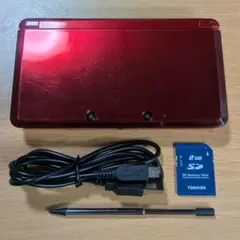 ニンテンドー 3DS 赤 フレアレッド 本体 付属品 任天堂　268
