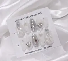 485ちゅるんネイルチップ 白 韓国 ニュアンス ワンホン フレンチガーリー